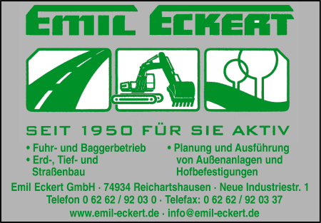 Fuhr- und Baggerbetrieb, Erdarbeiten, Tiefbau, Straenbau, Auenanlagen,
Hofbefestigungen, Pflasterbau, Asphaltierungen