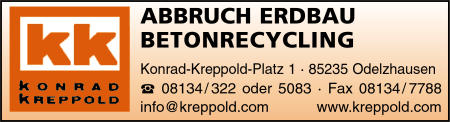 Kreppold, Abbruch, Erdbau, Erdarbeiten, Betonrecycling, Altlastensanierung, Baustoffrecycling, Erdarbeiten, Spezialabbruchunternehmen