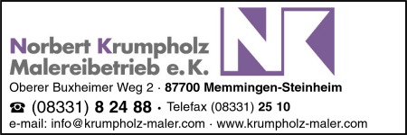 Krumpholz, Malergeschft, Fassaden, Innenausbau, Objektbau, Raumgestaltung, Wand, Lackierarbeiten, Holzschutz, Memmingen, Steinheim