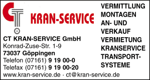 Anzeige: CT Kran-Service